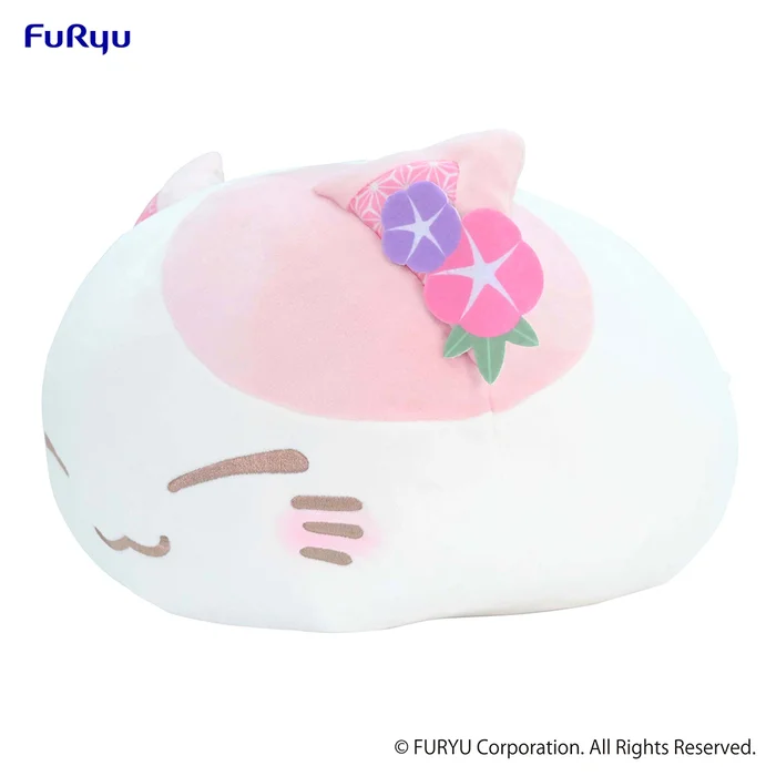 Nemuneko Cat Pastel Pink Big Plush Toy 2 Nemuneko Cat Pastel Pink Big Plush Toy - Image 2